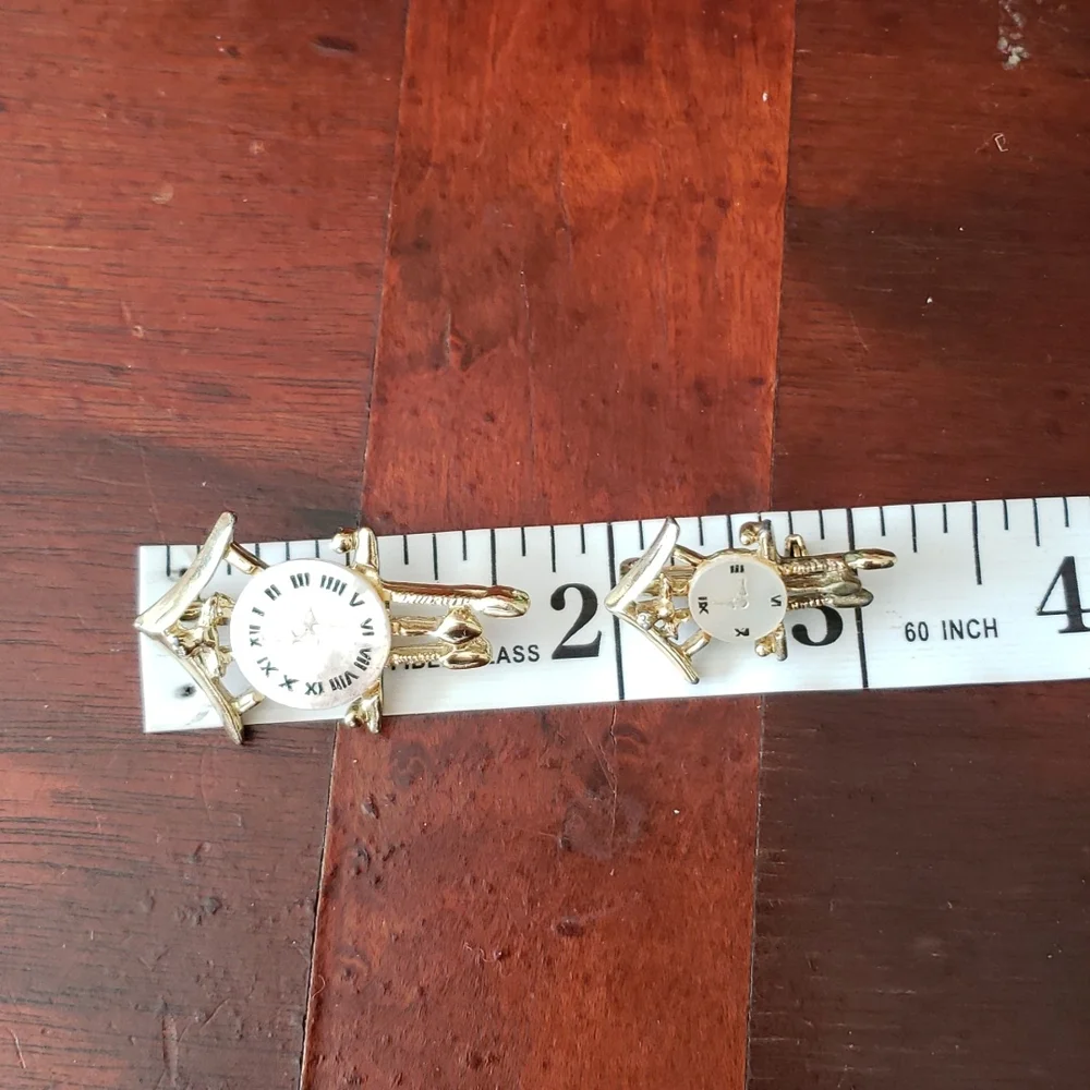 Cuckoo Clock Mother of Pearl Brooches Set Of Two